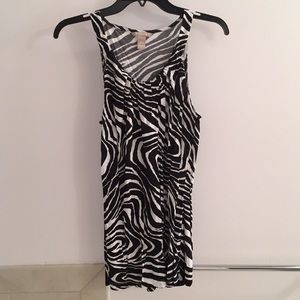 Zebra striped tank top